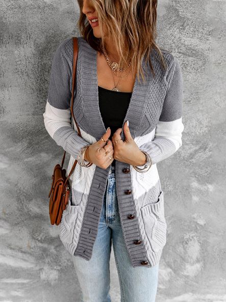 Check styling ideas for「UV Protection Striped Crew Neck Cardigan