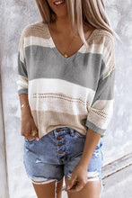 Load image into Gallery viewer, Gray Long Sleeve Loose Casual Knit Top
