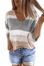 Load image into Gallery viewer, Gray Long Sleeve Loose Casual Knit Top
